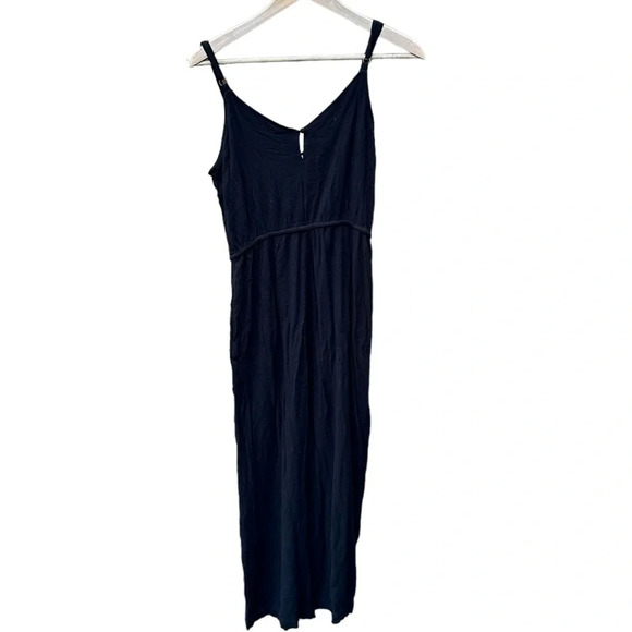 Becool women's black spaghetti strap black cropped romper - Picture 2 of 3